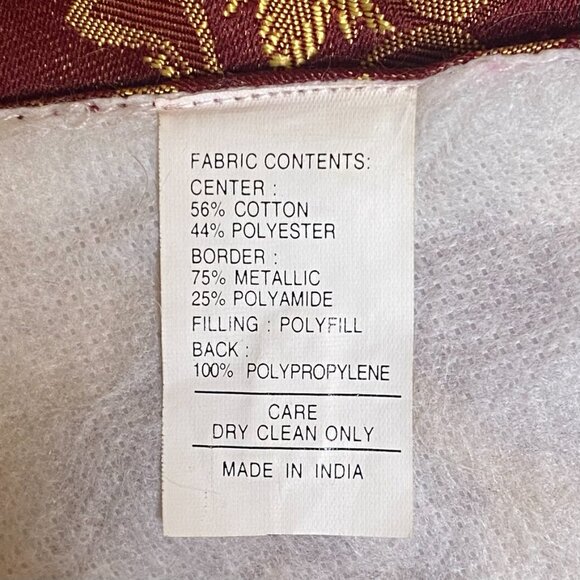 Christmas Tree Skirt Burgundy & Gold 50 Inches - Picture 6 of 6